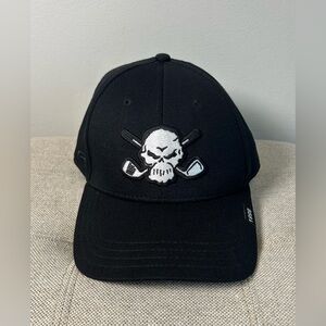 Tattoo Golf 1999 Hat Cap Billy Trix Designs One Size Black Skull Logo EUC